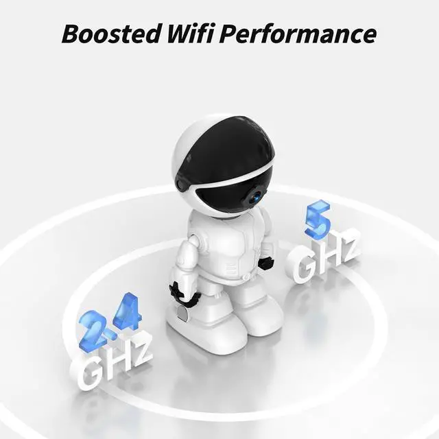 Alt view image 2 of 7 - Indoor Camera Robot,5G/2.4Ghz WiFi Robot Cameras for Home Security,Pet/Baby Camera with Phone App Motion Detection and Alarm,Home Security Two-Way Talk, Human Detection