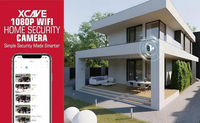 Alt view image 2 of 6 - Home Security Cameras Wireless Outdoor No Subscription - WiFi Security Camera - 1080P Outdoor Camera Wireless WiFi - Motion Detection, Night Vision, 2-Way Talk, IP65 Waterproof