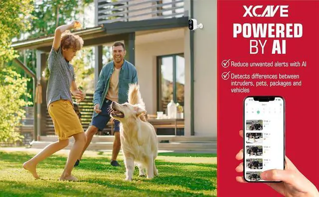 Alt view image 6 of 6 - Home Security Cameras Wireless Outdoor No Subscription - WiFi Security Camera - 1080P Outdoor Camera Wireless WiFi - Motion Detection, Night Vision, 2-Way Talk, IP65 Waterproof