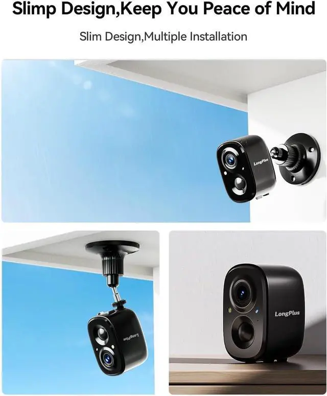 Alt view image 6 of 6 - LongPlus Security Cameras Wireless Outdoor Camera Wireless Camera for Home Security, 2 Pack Battery Powered WiFi Cameras with AI Motion Detection, 2-Way Talk, Cloud/SD Storage