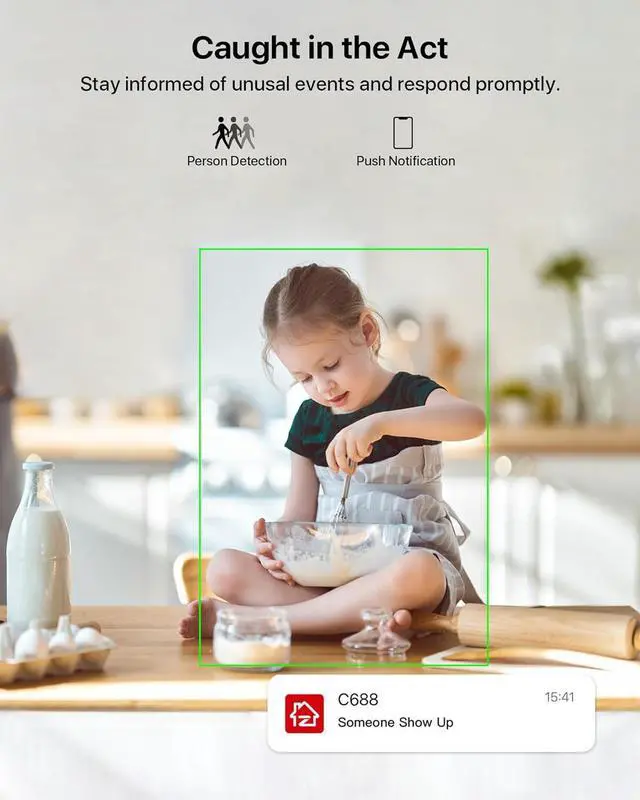 Alt view image 2 of 7 - ZOSI Indoor Security Camera, 2Pack 1080P Home WiFi Camera with Phone App, Smart Motion Detection,2 Way Audio, Night Vision,C688 Baby/Pet Monitor,Memory Card/Cloud Storage,Works with Alexa,Plug-in