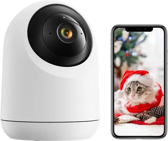 Main image of SwitchBot Baby Monitor with Camera, Audio Two-Way Talk, Pan/Tilt Cam 2K for Home Security, Indoor Camera WiFi 2.4G Works with Alexa, Night Vision, Privacy Mode