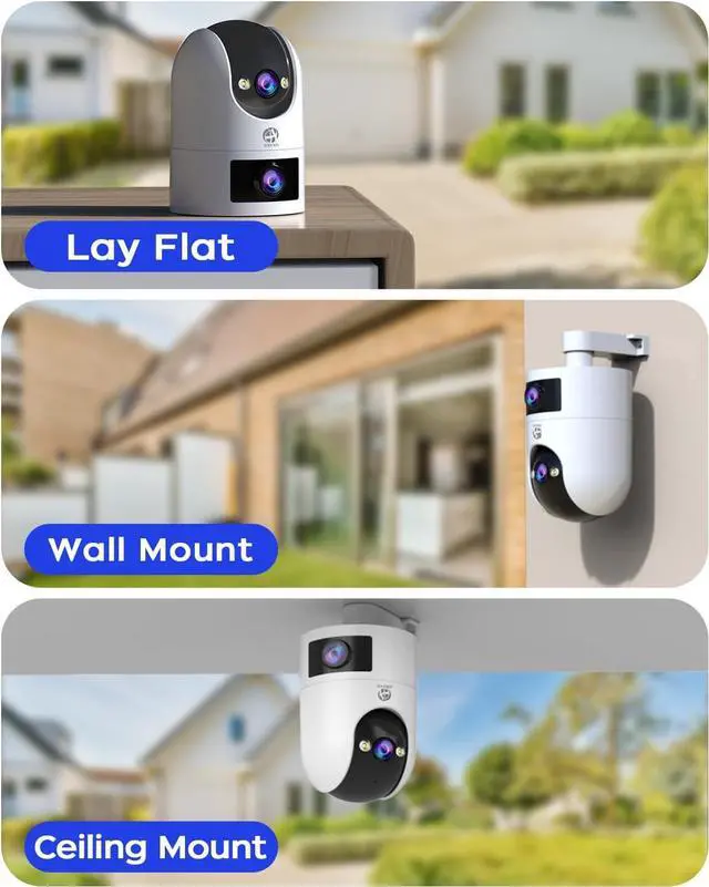 Alt view image 7 of 7 - JOOAN 5G 2.4G Dual WiFi Security Camera Outdoor 2K Dual Lens Home Surveillance IP Cam 360° PTZ 2 Way Audio IP66 Waterproof Motion Detection Alert Color Night Cloud/Card Record