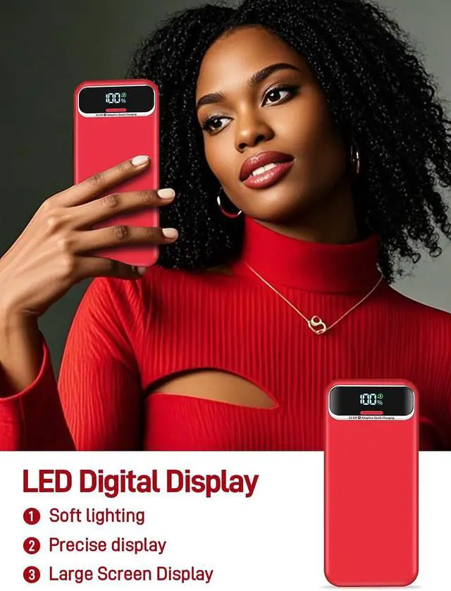 Alt view image 7 of 7 - Portable Charger Power Bank with Built in Cables and AC Wall Plug,PD20W&SCP22.5W USB-C Super Fast Charging,20000mAh Travel Phone Charging,LED Display Battery Pack Compatible All iPhone Samsung etc