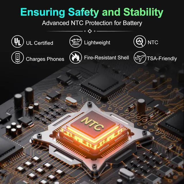 Alt view image 6 of 6 - Heated Vest Battery Pack, Ultra Compact and Thin 5V 2A USB Power Bank, 10,000 mAH Portable Charger, Rechargeable Battery for Men Women Heated Jacket, Pants, Clothing, iPhone, Samsung Etc.