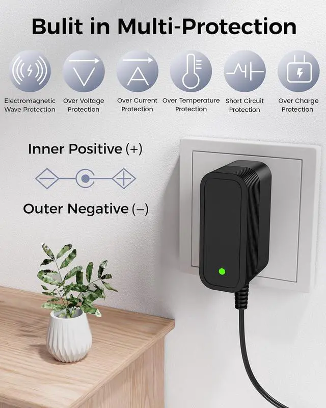 Alt view image 6 of 7 - 12V Power Supply AC Adapter 12 Volt Charger Universal Power Adapter for DC in 12V Power Cord with 10 Interchangeable Jacks for 1000mA 900mA 800mA 700mA 600mA 500mA 400mA 300mA 200mA 100mA Electronic