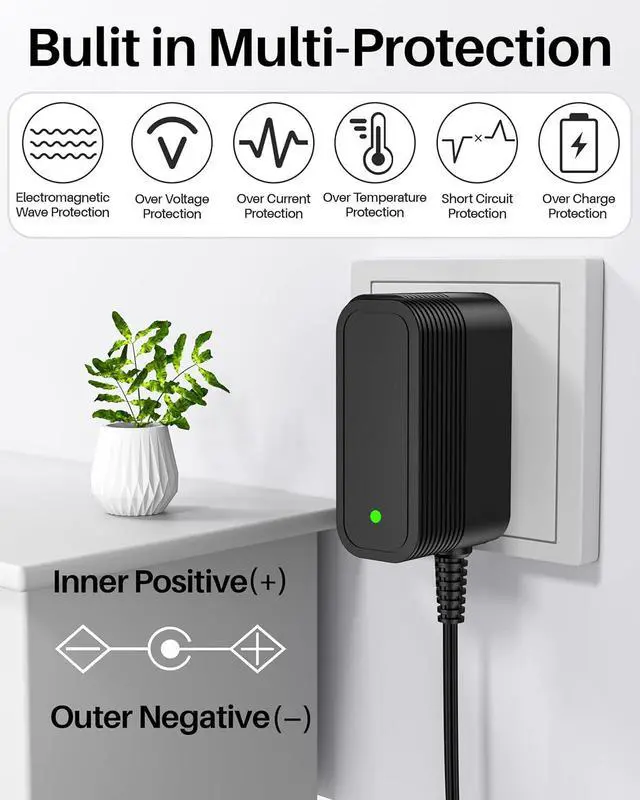 Alt view image 6 of 7 - 9V Power Supply DC Power Cord 9V 2A Power Adapter with 10 Interchangeable Jacks Switching Charger Compatible with 2000mA 1500mA 1000mA 900mA 850mA 800mA 700mA 600mA 500mA Universal Electronics
