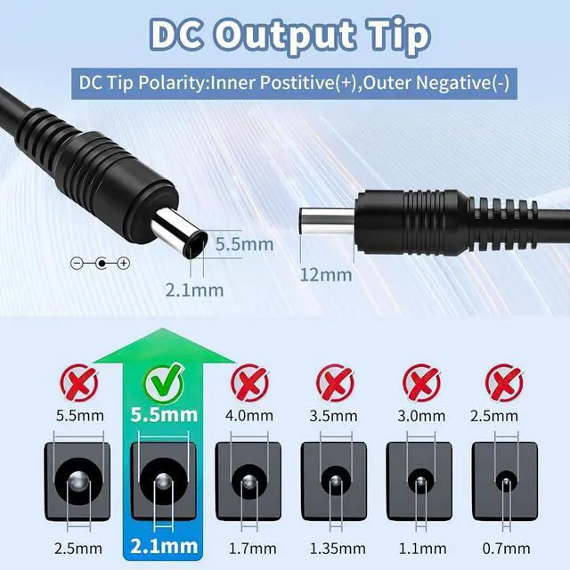 Alt view image 5 of 7 - 12V 1A Power Supply Adapter 1000mA 12W AC DC Adapter 12W AC Switching Adapter Slim Design DC 12V Power Cord for CCTV Camera LED Strip Light Routers Speakers Home Appliances Scanner