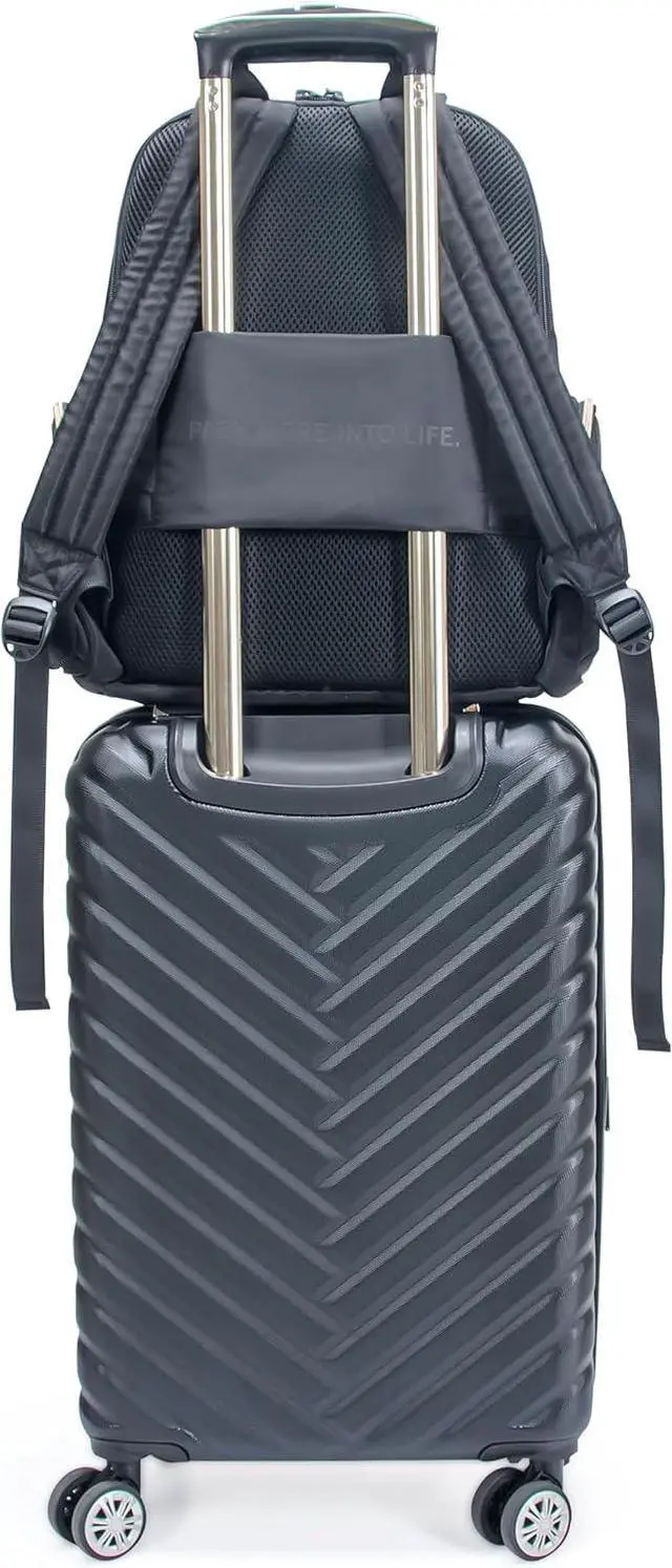 Alt view image 4 of 7 - Kenneth Cole REACTION Sophie Backpack, Black, 15" Laptop & 20" Carry-On
