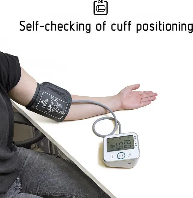 Alt view image 3 of 7 - Paramed Blood Pressure Monitor - Bp Machine - Automatic Upper Arm Blood Pressure Cuff 8.7-16.5 inches - Large LCD Display 120 Sets Memory - Device Bag & Batteries Included