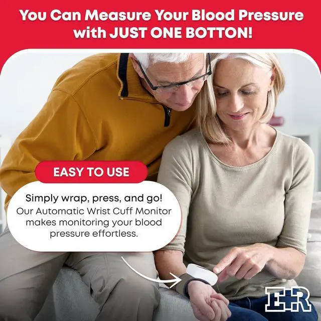 Alt view image 2 of 7 - Ever Ready First Aid Fully Automatic Blood Pressure Wrist Cuff Watch Wearable Monitor for Home Use - Pink- Batteries Included