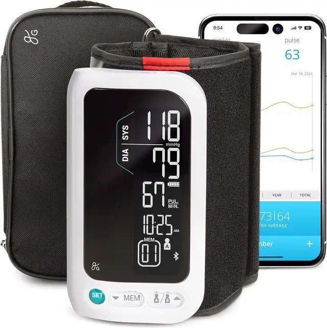 Main image of Greater Goods Bluetooth Blood Pressure Monitor with Automatic Upper Arm Cuff, App-Enabled for iOS and Android
