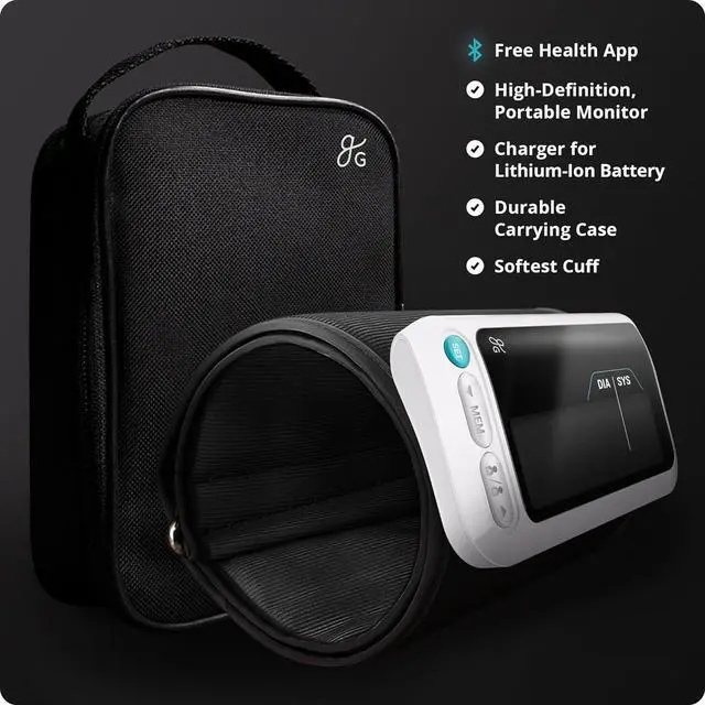 Alt view image 2 of 6 - Greater Goods Bluetooth Blood Pressure Monitor with Automatic Upper Arm Cuff, App-Enabled for iOS and Android