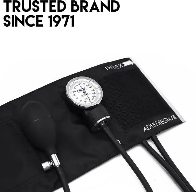 Alt view image 3 of 7 - MDF Instruments, Calibra Aneroid Premium Professional Sphygmomanometer, Blood Pressure Monitor with Adult Cuff & Carrying Case, Lifetime Calibration, White Dial, Black Cuff, MDF808M11