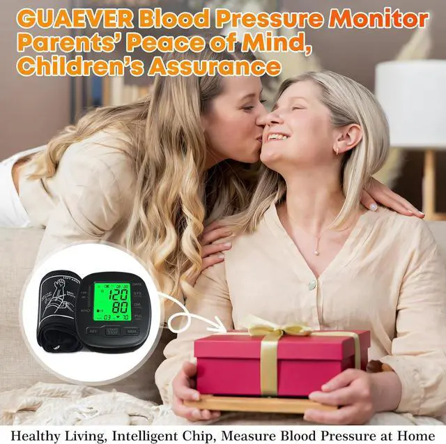 Alt view image 2 of 7 - Blood Pressure Monitor Upper Arm Blood Pressure Monitors for Home Use with Adjustable Bp Cuff 8.7"-16.5", Backlit Screen, 2x99 Memory, Voice Broadcast and Battery Bp Machine, Easy to Use