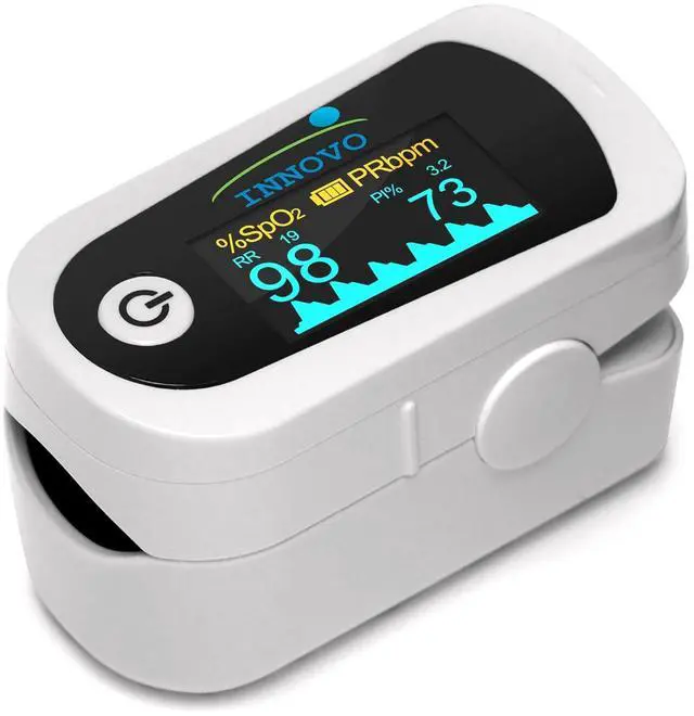 Alt view image 4 of 7 - Innovo FSA/HSA Eligible iP900BP-B Fingertip Pulse Oximeter, Blood Oxygen Monitor with Free App, Plethysmograph, and Perfusion Index (with Bluetooth)