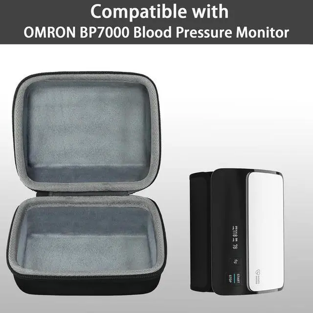 Alt view image 3 of 7 - co2CREA Hard Case Replacement for OMRON Evolv Bluetooth Wireless Upper Arm Blood Pressure Monitor BP7000 HEM-7600T-BK (Black Case)