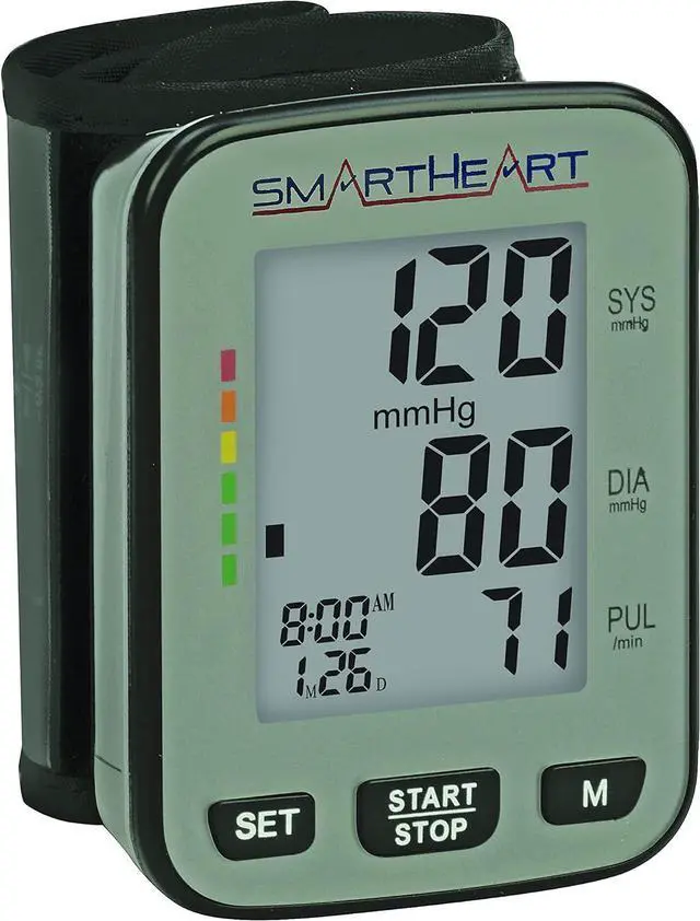 Alt view image 3 of 6 - Smartheart Adult Cuff Arm Home Automatic Digital Blood Pressure Monitor Without Tube Black 1 Each