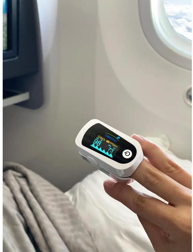 Alt view image 5 of 7 - Innovo FSA/HSA Eligible iP900BP-B Fingertip Pulse Oximeter, Blood Oxygen Monitor with Free App, Plethysmograph, and Perfusion Index (with Bluetooth)