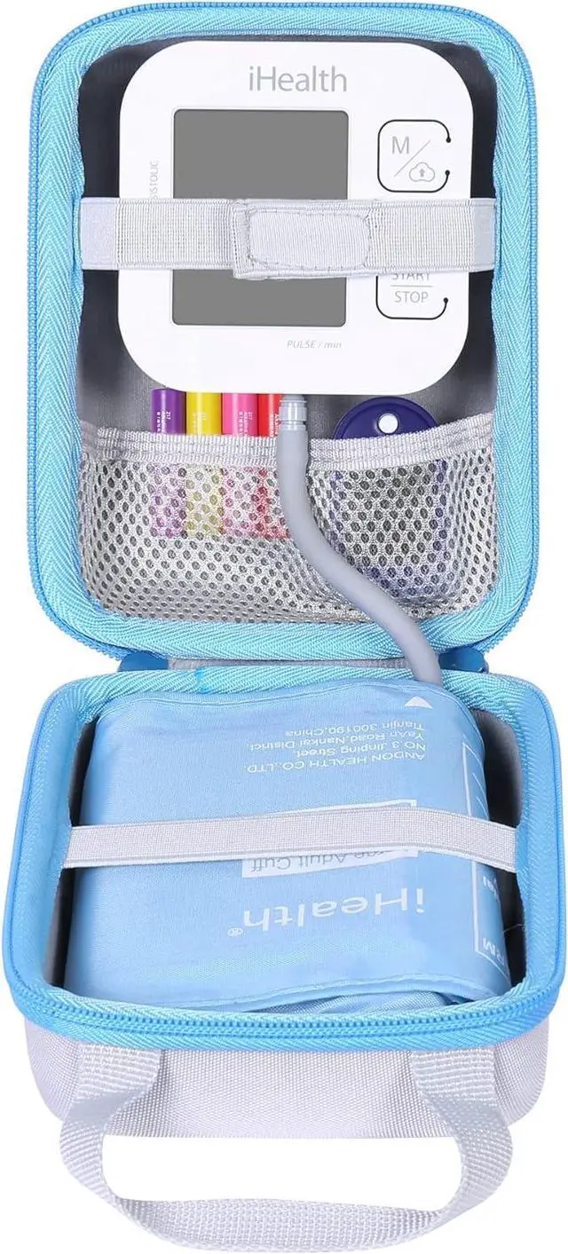 Main image of Aenllosi Hard Storage Case Replacement for iHealth Track Smart Upper Arm Blood Pressure Monitor,Holder for Batteries & Fingertip Oximeter(Case Only)