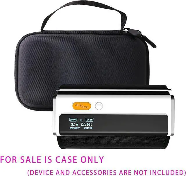 Alt view image 7 of 7 - Hard EVA Carrying Case Compatible with Lovia/Wellue Smart Blood Pressure Monitor,Upper Arm Cuff BP Machine Storage case.