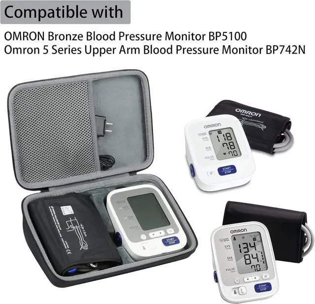 Alt view image 3 of 7 - co2CREA Hard Case for OMRON Bronze Blood Pressure Monitor BP5100 / 5 Series Upper Arm Blood Pressure Monitor BP742N, Portable Travel Case Replacement