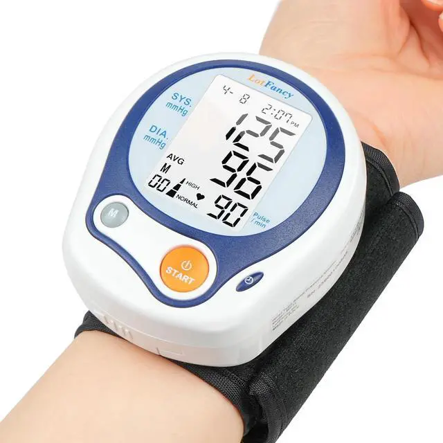 Main image of LotFancy Wrist Blood Pressure Monitor, Wrist BP Cuff (5-8), 60 Reading Memory, Automatic Digital Blood Pressure Machine, Home BP Gauge