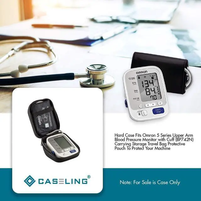 Alt view image 4 of 7 - caseling Hard Shell Case for Omron 5 Series BP742N Blood Pressure Monitor - EVA Protection Carrying Storage Travel Holder - Protective Pouch for Electronics