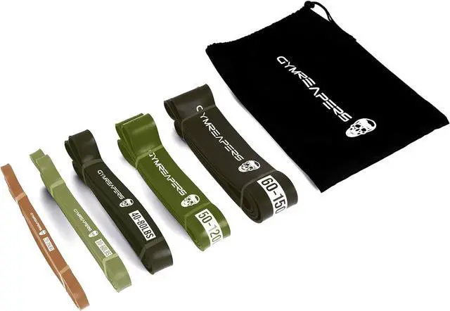 Alt view image 5 of 7 - Gymreapers Resistance Bands for Working Out  Elastic Pull Up Exercise Assistance Bands Set for Powerlifting, Stretching, WOD, Strength Training  for Men & Women