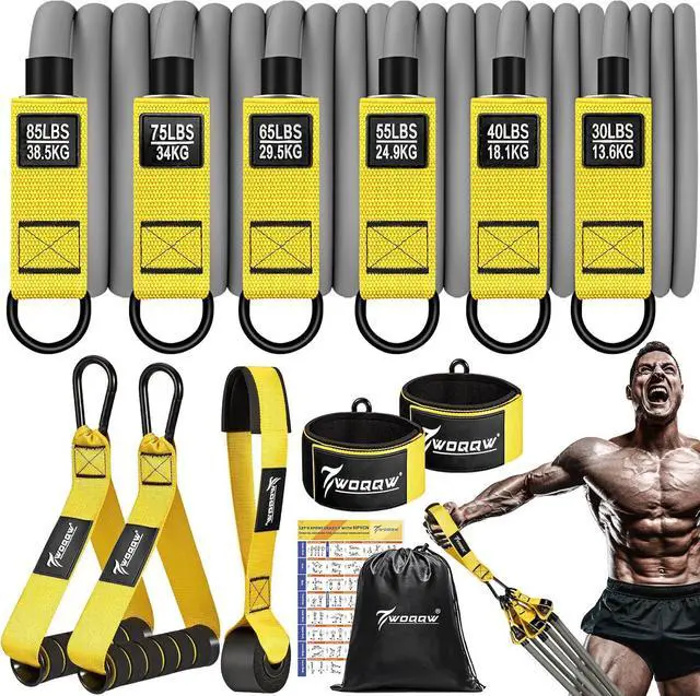 Main image of Heavy Resistance Bands for Working Out, 350lbs/450lbs Exercise Bands with Handles, Workout Bands Set for Men, Fitness Weight Bands for Muscle Strength Training, Stretching, Slim, Home Gym Equipment