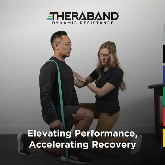 Alt view image 5 of 7 - THERABAND High Resistance Band, Elastic Super Bands for Improving Flexibility, Injury Rehab, & Full Body Workouts, Heavy Duty Stretch Bands for Powerlifting, Heavy, Blue, 35 lbs. Resistance