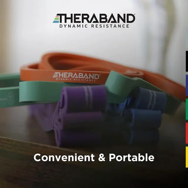 Alt view image 6 of 7 - THERABAND High Resistance Band, Elastic Super Bands for Improving Flexibility, Injury Rehab, & Full Body Workouts, Heavy Duty Stretch Bands for Powerlifting, Heavy, Blue, 35 lbs. Resistance