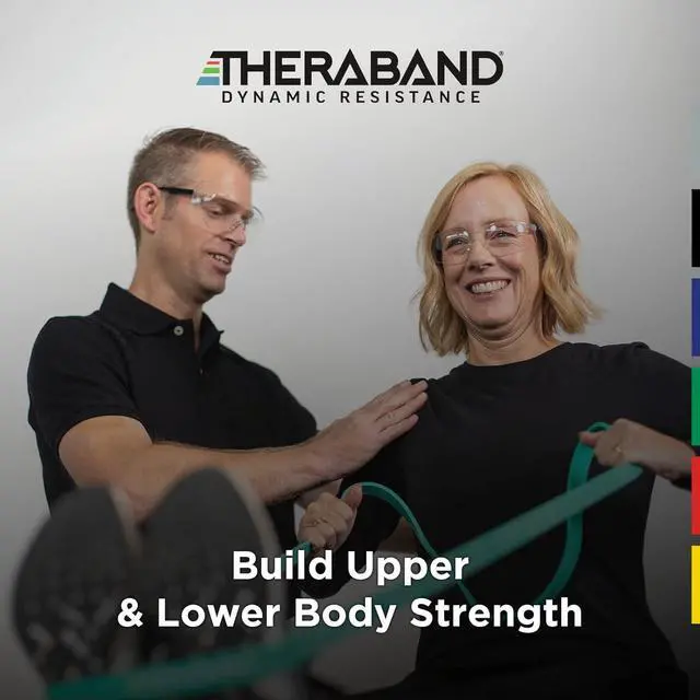 Alt view image 7 of 7 - THERABAND High Resistance Band, Elastic Super Bands for Improving Flexibility, Injury Rehab, & Full Body Workouts, Heavy Duty Stretch Bands for Powerlifting, Heavy, Blue, 35 lbs. Resistance