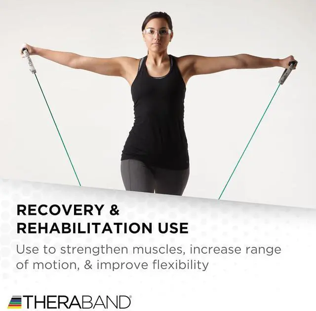 Alt view image 6 of 7 - THERABAND Latex Resistance Tubing, Green, Heavy, Level 3, 100 ft Roll, Professional Grade Resistance Band for Exercise, Upper and Lower Body Workouts, Cut-to-Length, Color-Coded Levels