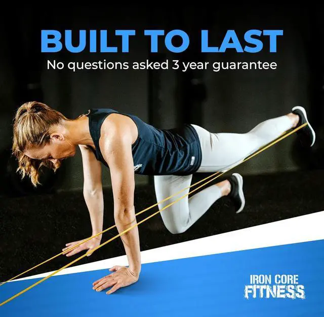 Alt view image 3 of 7 - Pull Up Assistance Resistance Bands - Long Loop Power Bands for Men and Women - Strength Power Flexibility Training at Home & Gym - Ebooks & Workout Chart Included by Iron Core Fitness