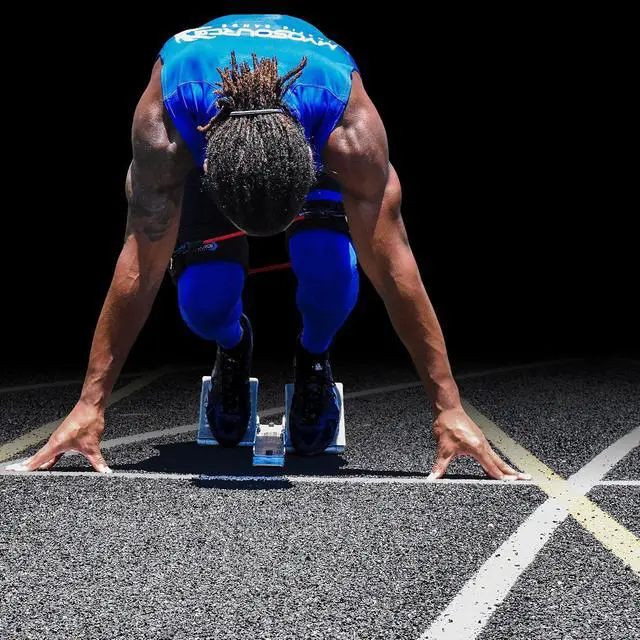 Alt view image 7 of 7 - Kinetic Bands - Leg Speed Resistance Bands - Performance/Fitness Training - 4 Resistance Levels, Stretch Strap, Digital Training Series (Red, Orange, Green, Blue - Ages 13 & Over)