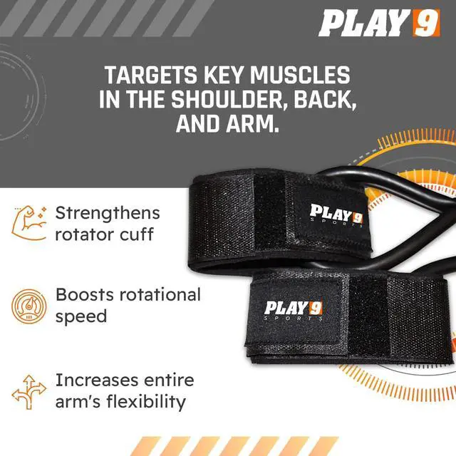 Alt view image 5 of 7 - Play 9 Sports Resistance Exercise Bands Baseball Activation Elastic Training Athletes Equipment Bands