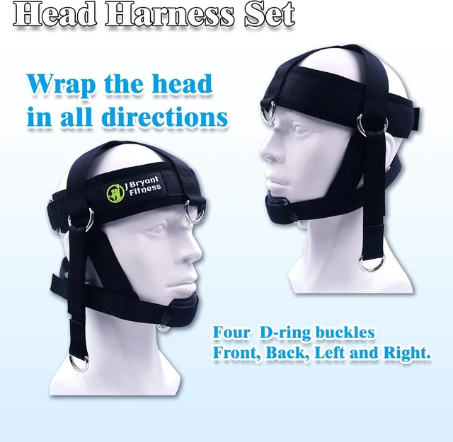 Alt view image 5 of 6 - J Bryant Neck Harness Head - Weight Lifting with Resistance Tube Bands - Door Anchor Set Adjustable Neck Training Strap Exercise Equipment