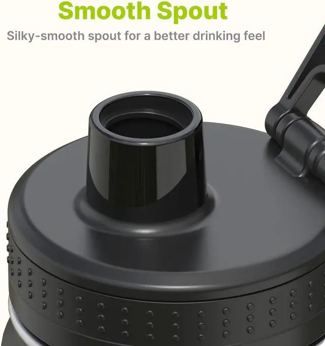 Alt view image 2 of 7 - Kids Insulated Water Bottle-16 oz Stainless Steel Vacuum Wide Mouth Sports Flask with Silicone Boot-Reusable Metal Leak Proof Travel Water Bottle for Girls Boys, BPA-Free(Sky Blue)