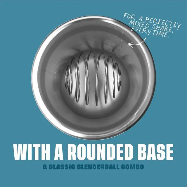 Alt view image 4 of 6 - BlenderBottle Strada Shaker Cup Insulated Stainless Steel Water Bottle with Wire Whisk, 24-Ounce, Blue