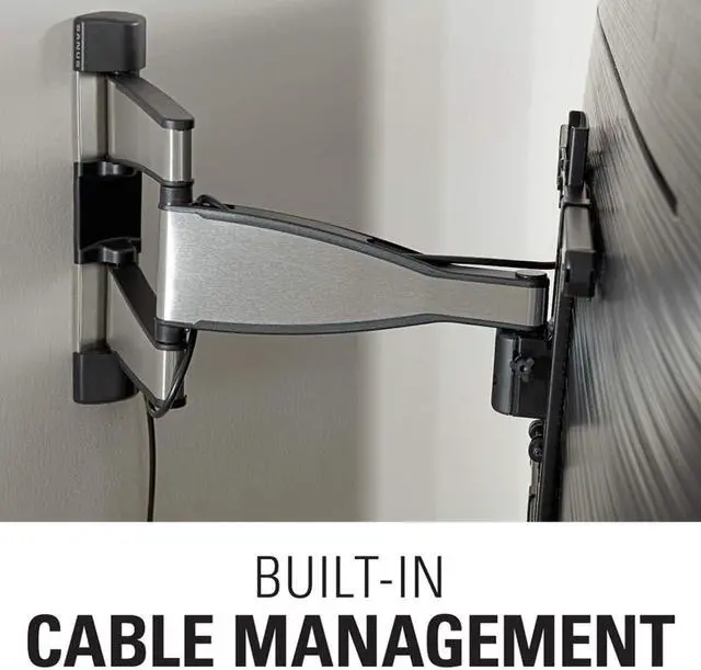Alt view image 4 of 4 - Sanus Premium Full Motion TV Wall Mount for 32" - 55" TVs - Stainless Steel Finish with FluidMotion Design for Smooth Extension, Tilt,