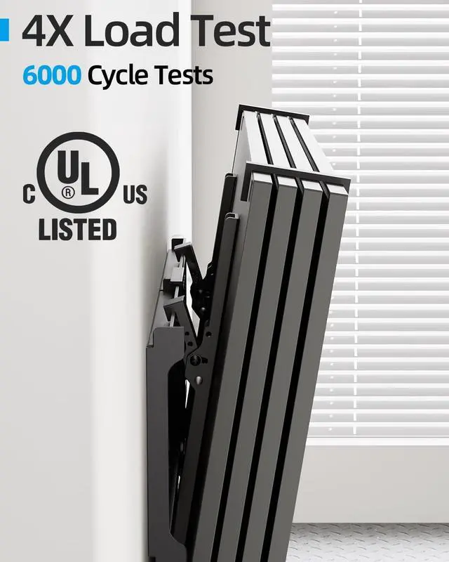 Alt view image 5 of 7 - Tilt TV Wall Mount Fits 16-24" Studs, Holds 37-86" TVs up to 132 lbs, Max VESA 600x400mm - by USX STAR