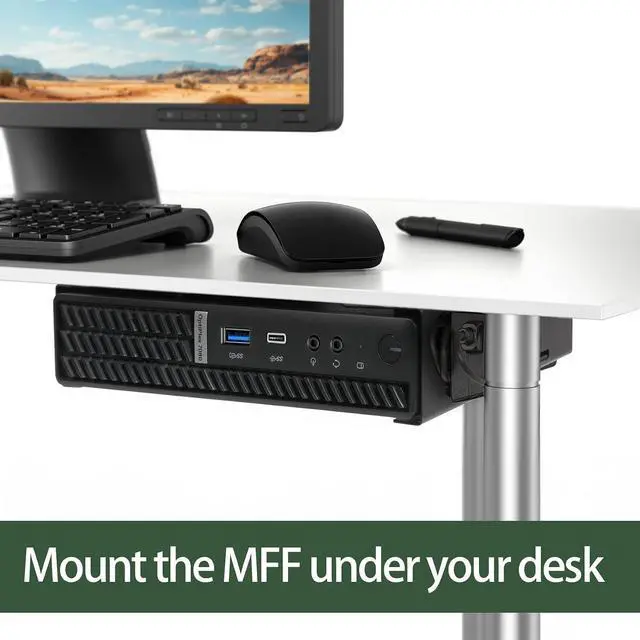 Alt view image 2 of 5 - Mini PC Mount Compatible with Dell OptiPlex Micro ,Mini PC VESA Mount, Under DeskMount and Wall Mount, Fits MFF 7050 7010 7020 7080 5070 7060 7090 3060 3050 3090 3060 9020 Pro Micro Plus,1 Pack