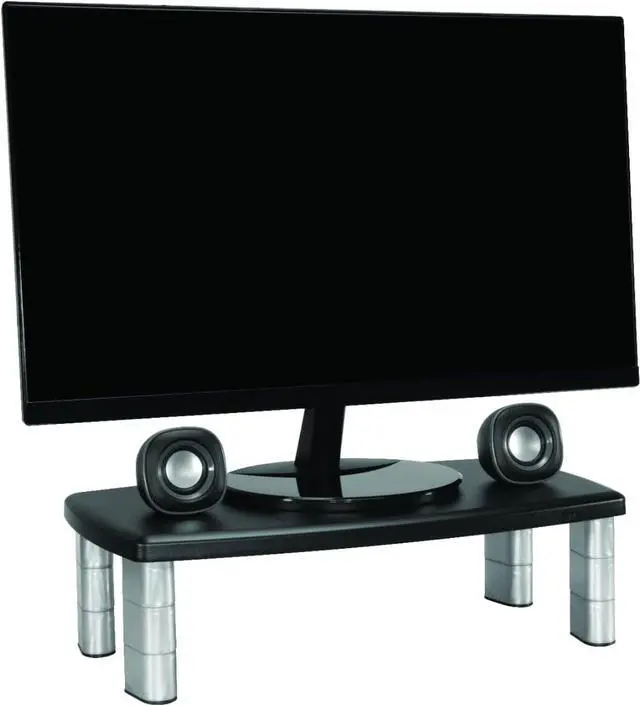 Main image of 3M Extra Wide Adjustable Computer Monitor Stand, 20 in x 12 in | Height Adjustable Monitor Riser For Desk, Office, Home With Underneath Storage Space, No Skid