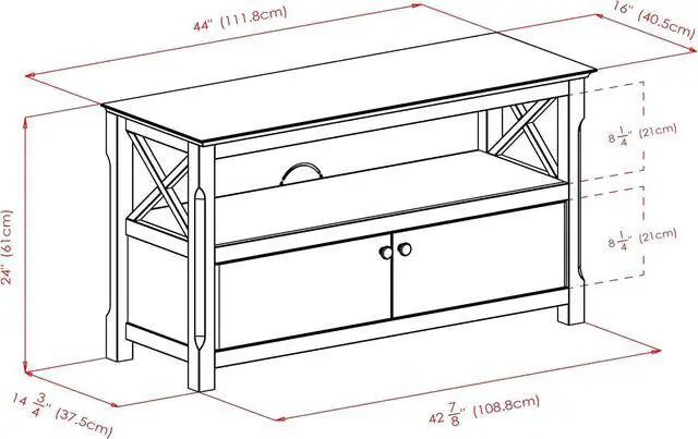 Alt view image 2 of 6 - Winsome Xola 40643 Cappuccino TV Stand (40643) | Multi-Use Entertainment Center & TV Console for Living Room, Bedroom, Den, Practical Furniture for New Homes, Apartments