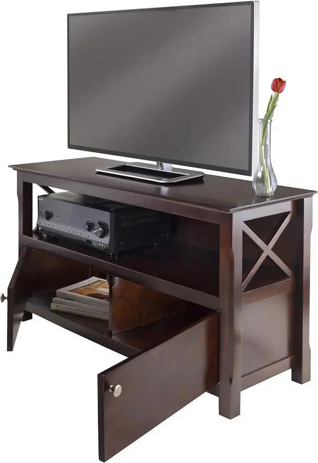 Alt view image 4 of 6 - Winsome Xola 40643 Cappuccino TV Stand (40643) | Multi-Use Entertainment Center & TV Console for Living Room, Bedroom, Den, Practical Furniture for New Homes, Apartments