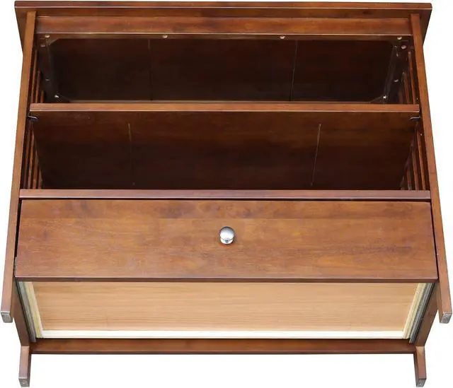 Alt view image 7 of 7 - Solid Wood Mission Corner Enteinment/TV Stand, Espresso