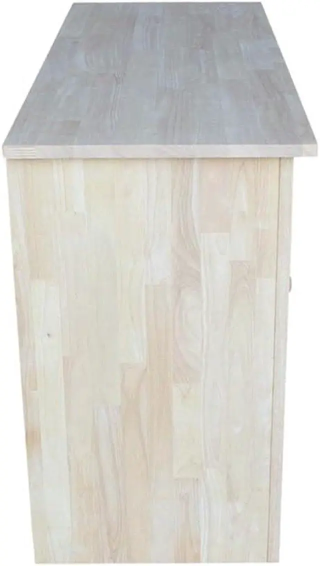 Alt view image 6 of 7 - Solid Wood Entertainment/TV Stand with 2 Doors - 48", Unfinished