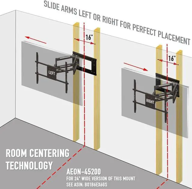 Alt view image 5 of 7 - Full Motion TV Wall Mount with 32 inch Long Extension for 42 to 80 inch TVs