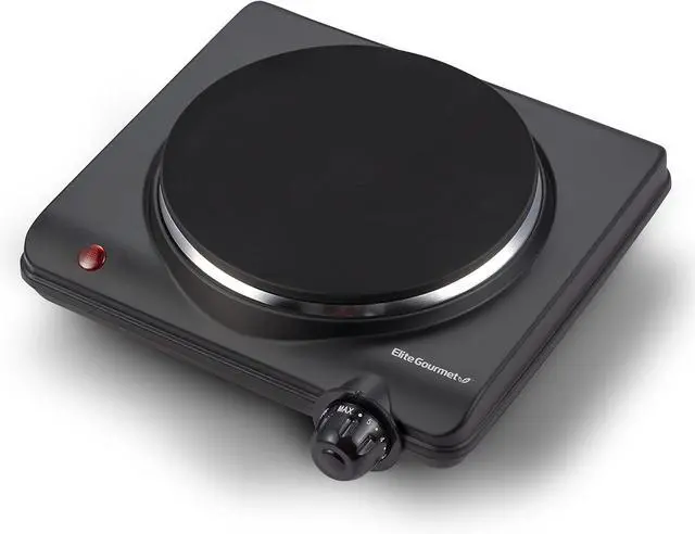 Main image of Elite Gourmet Electric Burner, 1000W Cast Iron Hot Plate, 7 Heat Settings